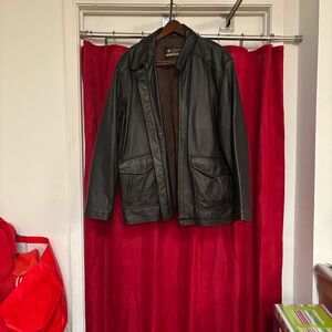 Columbia Leather Jacket - Rich Brown